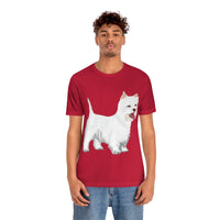 West Highland White Terrier Unisex Jersey Short Sleeve Tee, S - 3XL, Cotton, Light Fabric, FREE Shipping, Made in USA!!