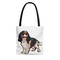 Tricolor Cavalier King Charles Spaniel Tote Bag
