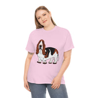 Basset Hound Unisex Heavy Cotton Tee, S - 5XL, 12 Colors, 100% Cotton, FREE  Shipping, Made in USA!!