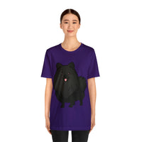 Black Pomeranian Unisex Jersey Short Sleeve Tee, S - 3XL, 16 Colors, Cotton, Light Fabric, FREE Shipping, Made in USA!!
