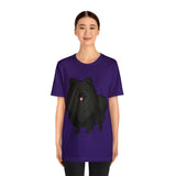 Black Pomeranian Unisex Jersey Short Sleeve Tee, S - 3XL, 16 Colors, Cotton, Light Fabric, FREE Shipping, Made in USA!!