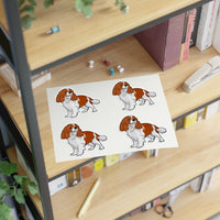 Cavalier King Charles Spaniel Sticker Sheets, 2 Image Sizes, 3 Image Surfaces, Water Resistant Vinyl, FREE Shipping, Made in USA!!