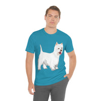West Highland White Terrier Unisex Jersey Short Sleeve Tee, S - 3XL, Cotton, Light Fabric, FREE Shipping, Made in USA!!
