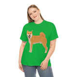 Shiba Inu Unisex Heavy Cotton Tee, Cotton, Medium Fabric, S - 5XL, 12 Colors, FREE Shipping, Made in USA!!