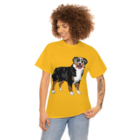 Australian Shepherd Unisex Heavy Cotton Tee, S-5XL, 12 Colors, 100% Cotton, Light Fabric, FREE Shipping, Made in USA!!