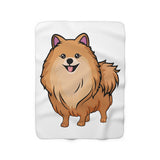 Pomeranian Sherpa Fleece Blanket, 2 Sizes, Polyester, FREE Shipping, Made in USA!!