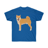 Shiba Inu Unisex Ultra Cotton Tee, S - 5XL, 12 Colors, Medium Fabric, FREE Shipping, Made in USA!!