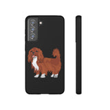 Ruby Cavalier King Charles Spaniel Tough Cases, Matte/Glossy, Outer Shell, 2 Layer Case For Protection, Over 30 Cases!!