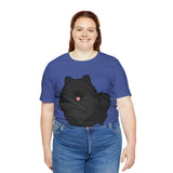 Black Pomeranian Unisex Jersey Short Sleeve Tee, S - 3XL, 16 Colors, Cotton, Light Fabric, FREE Shipping, Made in USA!!