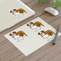 Bulldog Sticker Sheets, 2 Image Sizes, 3 Image Surfaces, Water Resistant Vinyl, FREE Shipping, Made in USA!!