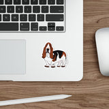 Basset Hound Die-Cut Stickers, 5 Sizes, Indoor/Outdoor, Water Resistant, Matte Finish, FREE Shipping, Made in USA!!