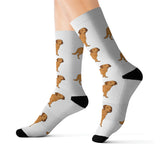 Chesapeake Bay Retriever Sublimation Socks, 3 Sizes, Polyester/Spandex, Cushioned Bottoms, FREE Shipping, Made in USA!!