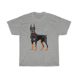 Doberman Pinscher Unisex Heavy Cotton Tee