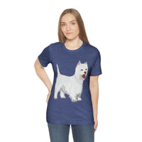 West Highland White Terrier Unisex Jersey Short Sleeve Tee, S - 3XL, Cotton, Light Fabric, FREE Shipping, Made in USA!!