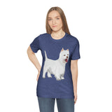West Highland White Terrier Unisex Jersey Short Sleeve Tee, S - 3XL, Cotton, Light Fabric, FREE Shipping, Made in USA!!