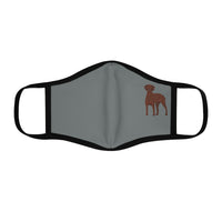 Vizsla Fitted Polyester Face Mask, Polyester, Two Layers with Filter Pocket, Made in the USA!!