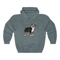 Australian Shepherd Unisex Heavy Blend™ Hooded Sweatshirt, S-3XL, 12 Colors, Cotton/Polyester, Medium Fabric, FREE Shipping, Made in USA!!