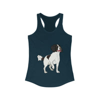 English Springer Spaniel Women's Ideal Racerback Tank, 3 Colors, XS - 2XL, Extra Light Fabric, Cotton/Polyester, Made in the USA!!