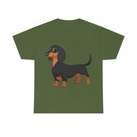 Dachshund Unisex Heavy Cotton Tee, S - 5XL, 12 Colors, Light Fabric, FREE Shipping, Made in USA!!
