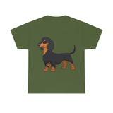 Dachshund Unisex Heavy Cotton Tee, S - 5XL, 12 Colors, Light Fabric, FREE Shipping, Made in USA!!