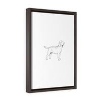 Labrador Retriever Vertical Framed Premium Gallery Wrap Canvas