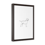 Labrador Retriever Vertical Framed Premium Gallery Wrap Canvas