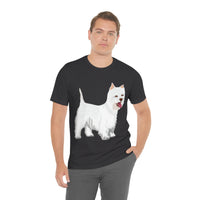 West Highland White Terrier Unisex Jersey Short Sleeve Tee, S - 3XL, Cotton, Light Fabric, FREE Shipping, Made in USA!!