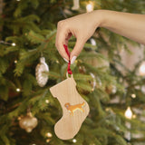 Golden Retriever Wooden Ornaments, 6 Shapes, Solid Wood, Magnetic Back, Comes with Red Ribbon, FREE Shipping, Made in USA!!