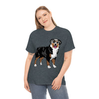 Australian Shepherd Unisex Heavy Cotton Tee, S-5XL, 12 Colors, 100% Cotton, Light Fabric, FREE Shipping, Made in USA!!