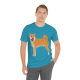 Shiba Inu Unisex Jersey Short Sleeve Tee, S - 3XL, 16 Colors, 100% Cotton, Light Fabric, FREE Shipping, Made in USA!!