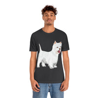 West Highland White Terrier Unisex Jersey Short Sleeve Tee, S - 3XL, Cotton, Light Fabric, FREE Shipping, Made in USA!!
