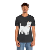 West Highland White Terrier Unisex Jersey Short Sleeve Tee, S - 3XL, Cotton, Light Fabric, FREE Shipping, Made in USA!!
