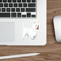 West Highland White Terrier Die-Cut Stickers, 5 Sizes, Water Resistant Vinyl, Indoor/Outdoor, Matte Finish, FREE Shipping, Made in USA!!