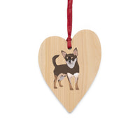 Chihuahua Wooden Christmas Ornaments, 6 Shapes, Magnetic Back, Red Ribbon For Hanging, FREE Shipping!!