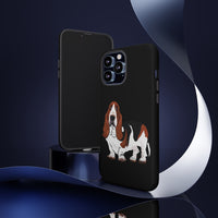 Basset Hound Tough Cases, 33 Sizes, Google, Samsung, iPhone, Matte or Glossy, Impact Resistant, Dual Layer Case, FREE Shipping, Made in USA!!