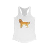 Golden Retriever Women's Ideal Racerback Tank, S - 2XL, Slim Fit, Soft Cotton/Polyester, Extra Light Fabric, FREE Shipping, Made in USA!!