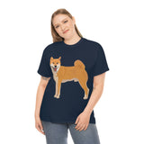 Shiba Inu Unisex Heavy Cotton Tee, Cotton, Medium Fabric, S - 5XL, 12 Colors, FREE Shipping, Made in USA!!