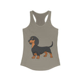 Dachshund  Women's Ideal Racerback Tank, XS - 2XL, 8 Colors, Soft Cotton/Polyester, Extra Light Fabric, FREE Shipping, Made in USA!!