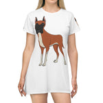 Great Dane All Over Print T-Shirt Dress