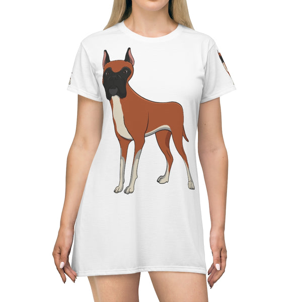 Great Dane All Over Print T-Shirt Dress