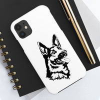 German Shepherd Case Mate Tough Phone Cases, Over 30 Sizes, Impact Resistant, Rubber Liner, FREE Shipping, Made in USA!!