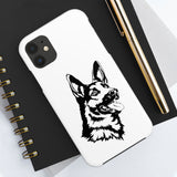 German Shepherd Case Mate Tough Phone Cases, Over 30 Sizes, Impact Resistant, Rubber Liner, FREE Shipping, Made in USA!!