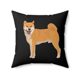 Shiba Inu Spun Polyester Square Pillow, 4 Sizes, Polyester Cover and Pillow, Double Sided Print, FREE Shipping, Made in USA!!