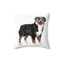 Australian Shepherd Spun Polyester Square Pillow