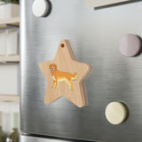 Golden Retriever Wooden Ornaments, 6 Shapes, Solid Wood, Magnetic Back, Comes with Red Ribbon, FREE Shipping, Made in USA!!