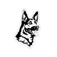 German Shepherd Die-Cut Stickers,  Water Resistant Vinyl, 5 Sizes, Matte Finish, Indoor/Outdoor, FREE Shipping, Made in USA!!