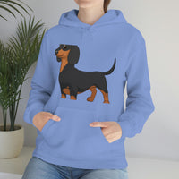 Dachshund Unisex Heavy Blend™ Hooded Sweatshirt, S - 5XL, 13 Colors, Cotton/Polyester, FREE Shipping, Made in USA!!