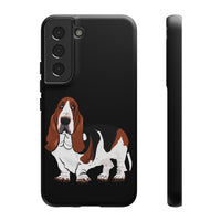 Basset Hound Tough Cases, 33 Sizes, Google, Samsung, iPhone, Matte or Glossy, Impact Resistant, Dual Layer Case, FREE Shipping, Made in USA!!