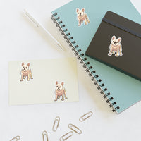 French Bulldog Sticker Sheets, 2 Image Sizes, 3 Image Surfaces, Water Resistant Vinyl, FREE Shipping, Made in USA!!