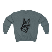 German Shepherd Unisex Heavy Blend Crewneck Sweatshirt, Loose Fit, Cotton/Polyester, S - 3XL, 10 Colors, FREE Shipping, Made in USA!!